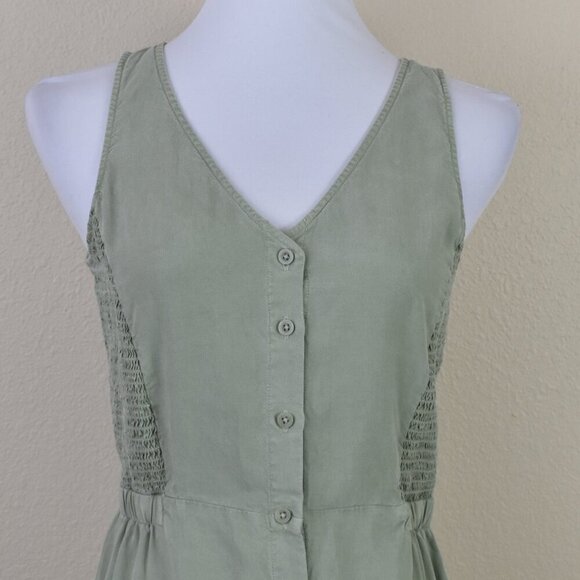 Cloth & Stone MATCHA Button Front Midi Maxi Dress - XS - Picture 3 of 9